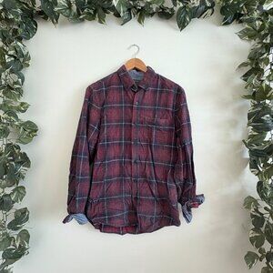 Legacy Copper & Oak Long Sleeve Front Button Shirt Plaid Red Men’s Size S